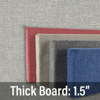 FW830-03 Soft Colors: Ash - Frameless Fabric Wrap Cork Bulletin Board - Classic Hook And Loop Velcro