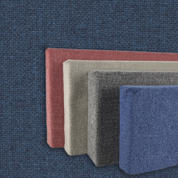 FW830-05 Soft Colors: Navy - Frameless Fabric Wrap Cork Bulletin Board - Classic Hook And Loop Velcro