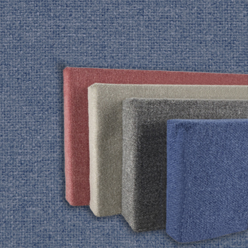 FW830-07 Soft Colors: Denim - Frameless Fabric Wrap Cork Bulletin Board - Classic Hook And Loop Velcro