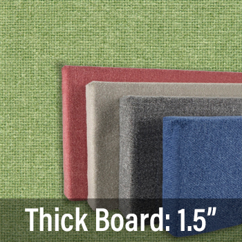 FW830-11 Soft Colors: Pea Green - Frameless Fabric Wrap Cork Bulletin Board - Classic Hook And Loop Velcro