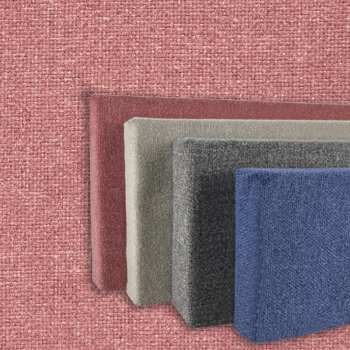 FW830-16 Soft Colors: Plum - Frameless Fabric Wrap Cork Bulletin Board - Classic Hook And Loop Velcro