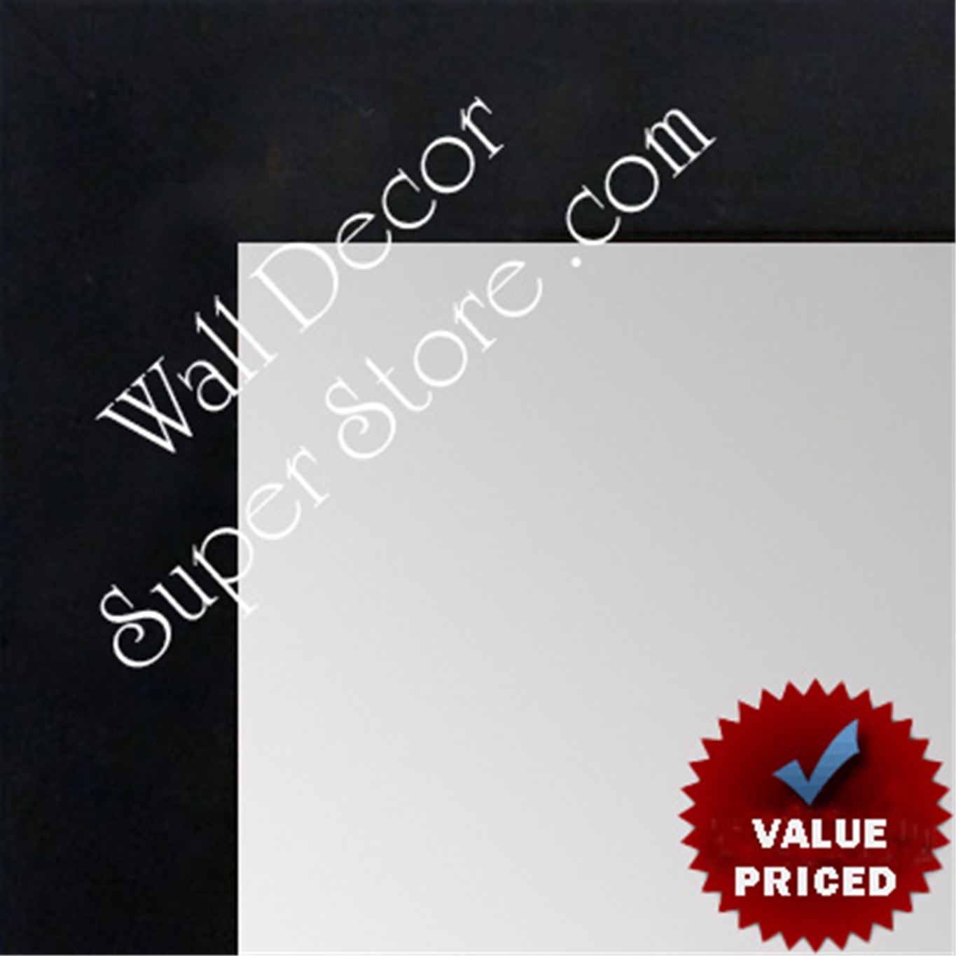 MR1000-1 Matte Black - Value Priced -Medium Custom Wall Mirror Custom Floor Mirror - -