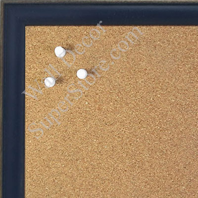 BB1569-10 Small Navy Blue With Top Outside Distressed Accent Custom Cork Chalk or Dry Erase Board