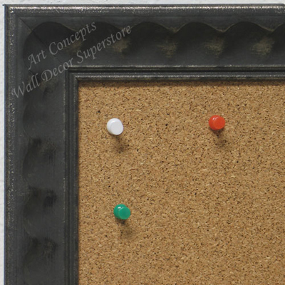 BB1780-3 | Distressed Iron / Design | Custom Cork Bulletin Board | Custom White Dry Erase Board | Custom Chalk Board