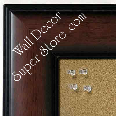 FIX - BB5231-2 Walnut With Dark Accents Medium To Extra Large Custom Cork Chalk Or Dry Erase Board