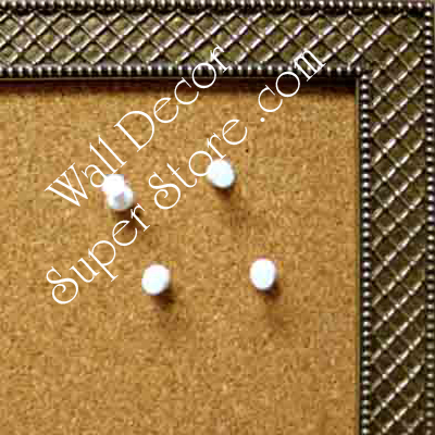 AUG BB86-2 Antique Silver Thatched Design Small To Medium Custom Cork Chalk or Dry Erase Board