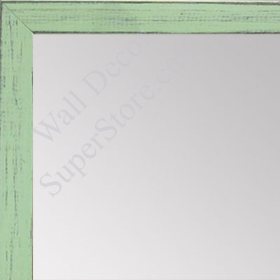 MR1532-12 Distressed Soft Green - Very Small Custom Wall Mirror - Custom Bathroom Mirror