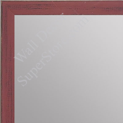 MR1532-4  Distressed Red - Very Small Custom Wall Mirror -  Custom Bathroom Mirror