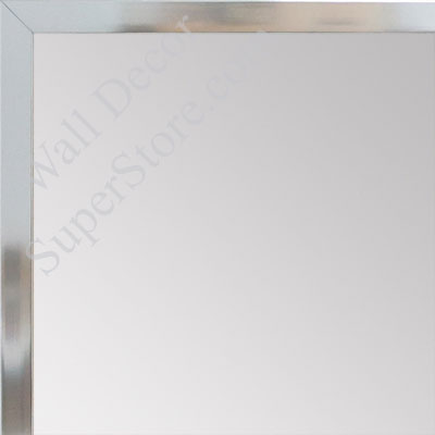 MR1540-01 Thin Metal Bright Silver -Shiny Chrome Look Medium Custom Wall Mirror Custom Floor Mirror