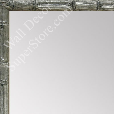 MR1550-1 Soft Silver - Tropical Bamboo - Very Small Custom Wall Mirror