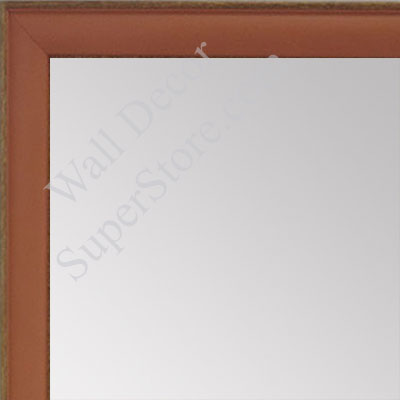 MR1569-4 Orange With Top Outside Distressed Accent Very Small Custom Wall Mirror - Custom Bathroom Mirror