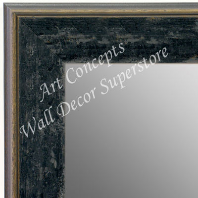 MR1734-6 | Distressed Black Granite | Custom Wall Mirror | Decorative Framed Mirrors | Wall D�cor