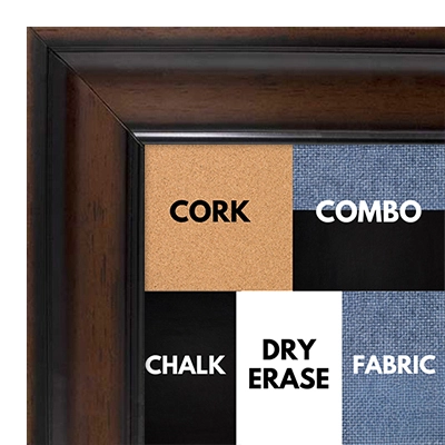BB1013-2 Walnut Finish Panel - Cork, Chalk, Dry Erase, Combo, Fabric Wrap 