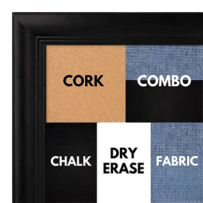 BB1046-9 Matte Black - Cork, Chalk, Dry Erase, Combo, Fabric Wrap 