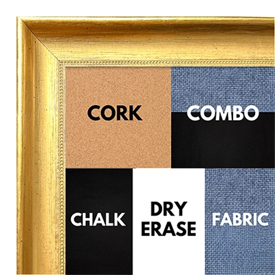BB1208-2 Gold - 1.13 Inch Wide - Custom Cork Chalk Dry Erase