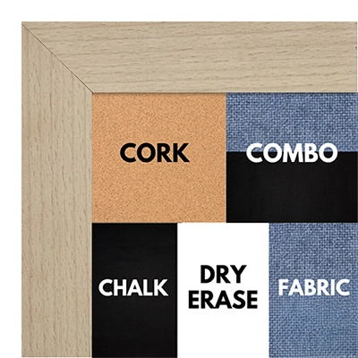 BB1213-1 White Wash - 1.38 Inch Wide - Custom Cork Chalk Dry Erase