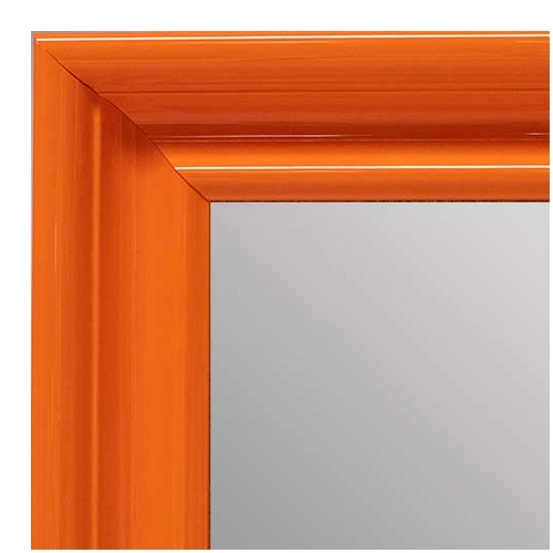 MR1961-7 Large Orange High Gloss Custom Mirror With Scoop