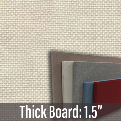 FW800-06 Thick Textured Chalk - Frameless Fabric Wrap Cork Bulletin Board - Classic Hook And Loop Velcro - 90"X60"