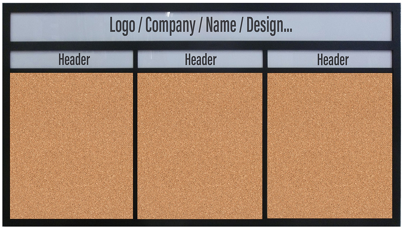 IB830 - Information Board: Header & 3 sub-Headers 