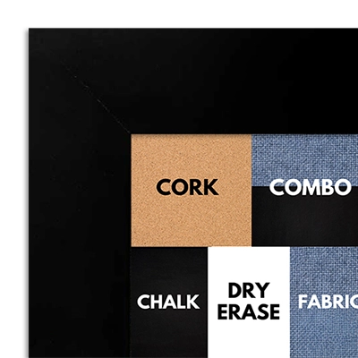 BB1047-9 Matte Black - Cork, Chalk, Dry Erase, Combo, Fabric Wrap 