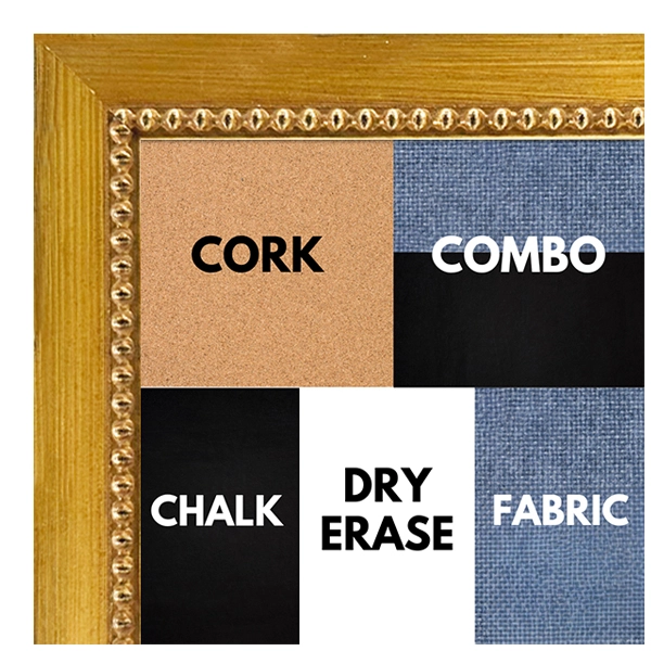 BB1206-4 Gold  - 0.75 Inch Wide - Custom Cork Chalk Dry Erase