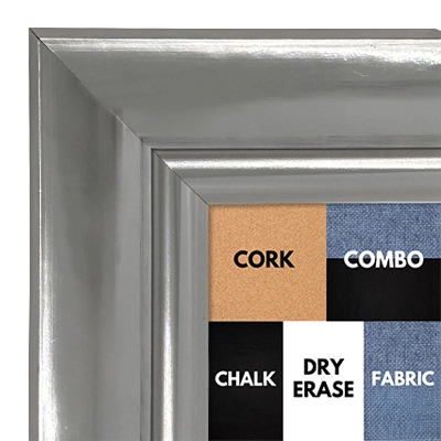 BB1211 Silver  - 2.5 Inch Wide - Custom Cork Chalk Dry Erase