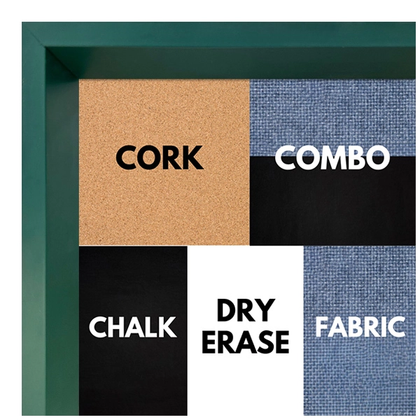 BB1212-4 Green - 0.69 Inch Wide - Custom Cork Chalk Dry Erase