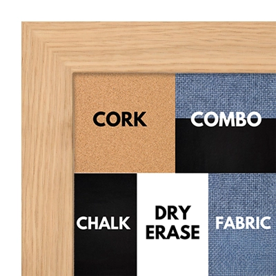 BB1226-2 - BARE OAK - 1.1875 Inch Wide - Cork, Chalk, Dry Erase, Combo, Fabric Wrap 