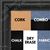 BB1230-1 BLACK - 1.375 Inch Wide - Custom Cork, Chalk, Dry Erase