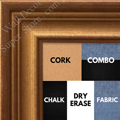 BB1238-2 - Antique Gold - 2.8125 Inch Wide - Custom Cork, Chalk, Dry Erase