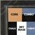 BB1239-3 - Dark Silver - 1.375 Inch Wide - Custom Cork, Chalk, Dry Erase