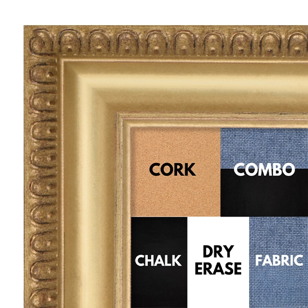 BB1310-4 Ornate Scoop – Soft Silver Finish 2.25" Wide Custom Cork Chalk or Dry Erase Board