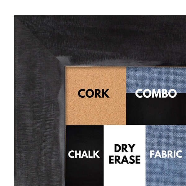 BB1318-1 Distressed Black Cube - 1.5625 Inch Wide - Custom Cork Chalk Dry Erase
