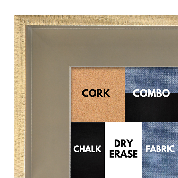BB1320-3 Light Taupe & Gold Floater- 2.0" Wide - Custom Cork Chalk or Dry Erase Board