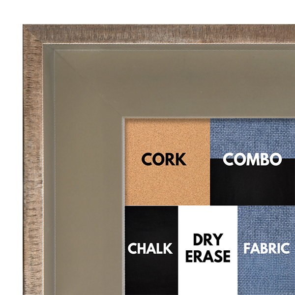 BB1320-4 Stone Gray with Champagne Floater - 2.0" Wide - Custom Cork Chalk or Dry Erase Board