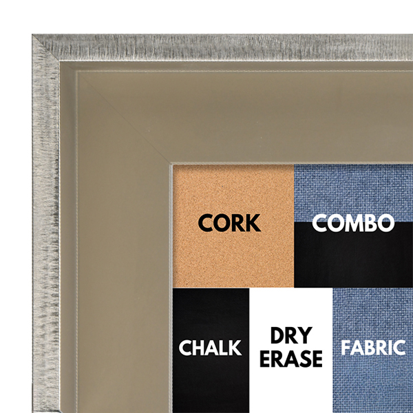 BB1320-5 Taupe & Silver Floater - 2.0" Wide - Custom Cork Chalk or Dry Erase Board