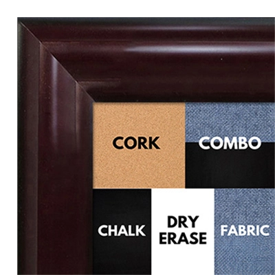 BB1508-4 Cherry Mahogany Extra Large Wall Board Cork Chalk Dry Erase