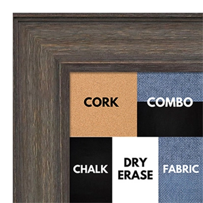 BB1513-2 Gray Distressed Barnwood - Extra Large Wall Board Cork Chalk Dry Erase
