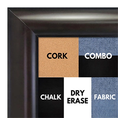 BB1516-1 Espresso Coffee Brown - Large Wall Board Cork Chalk Dry Erase