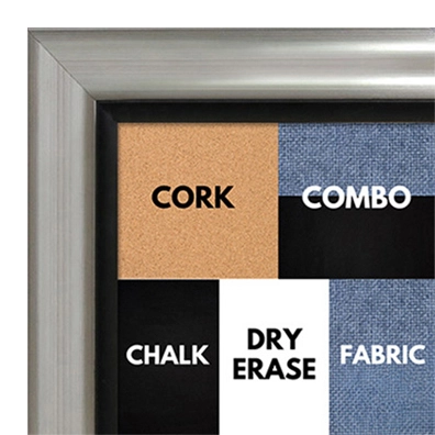 BB1520-1 Silver With Black Trim - Cork Chalk Dry Erase