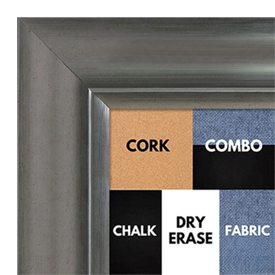BB1521-6 Pewter Extra Large Wall Board Cork Chalk Dry Erase
