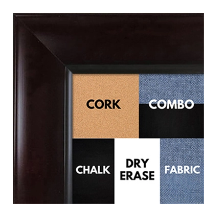 BB1525-1 Espresso Coffee Brown - Extra Large Wall Board Cork Chalk Dry Erase