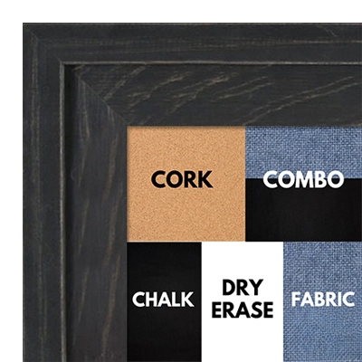 BB1534-1 Distressed Black - Extra Large Custom Cork Chalk or Dry Erase Board