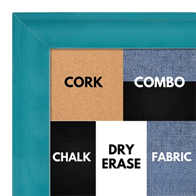 BB1536-5 Glossy Blue - Medium Custom Cork Chalk or Dry Erase Board