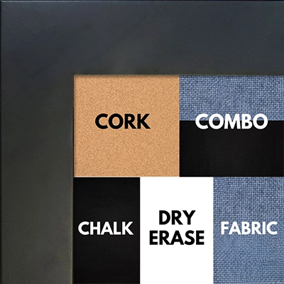 BB1545-9 Matte Black 1 3/4" Wide Value Price Medium To Extra Large Custom Cork Chalk Or Dry Erase Board  