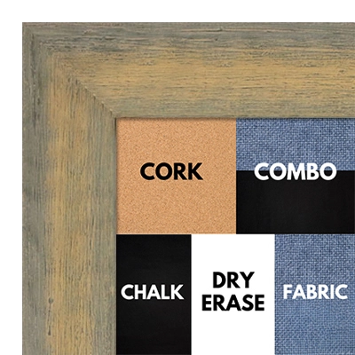 BB1555-2 Distressed Gray / Gold - Extra Large Chalkboard Cork Dry Erase