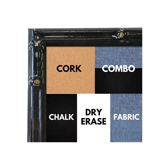 BB1612-1  Black Enamel Bamboo Wallboard Corkboard Whiteboard Chalkboard