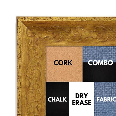 BB1614-1  Distressed Gold Custom Wallboard Corkboard Whiteboard Chalkboard