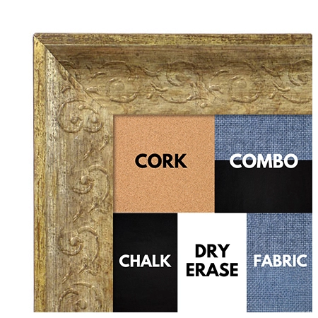 BB1614-3  Distressed Silver Custom Wallboard Corkboard Whiteboard Chalkboard