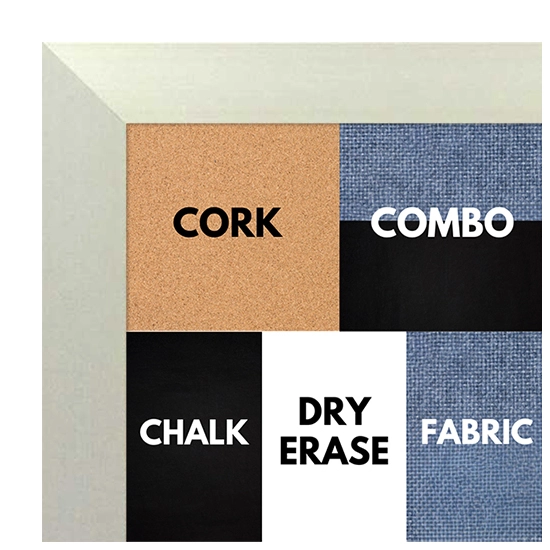 BB1617-1   Brushed Silver | Aluminum | Wallboard Corkboard Whiteboard Chalkboard